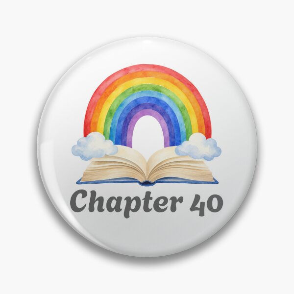 Item preview, CHAPTER 40 Watercolor Rainbow Open Book Birthday designed and sold by JaymeOctober.