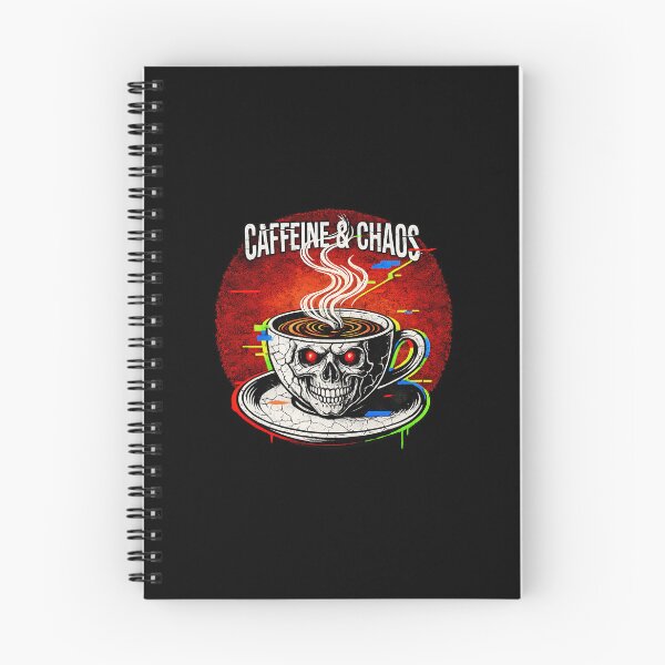 Item preview, Caffeine & Chaos | Edgy Skull Coffee Cup & Glitch Art designed and sold by Cree8if.