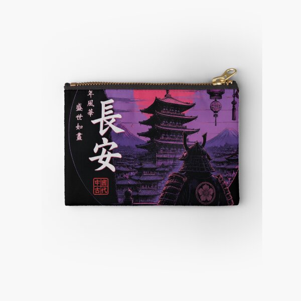 Item preview, Samurai Legend Under the Red Moon – Neon Asian Cultural Artwork designed and sold by TialCorner.