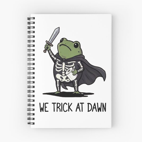 Item preview, We Trick At Dawn Halloween, Funny Frog Meme Skeleton designed and sold by To101ARt.