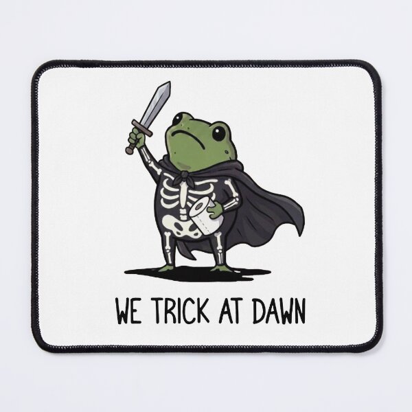 Item preview, We Trick At Dawn Halloween, Funny Frog Meme Skeleton designed and sold by To101ARt.