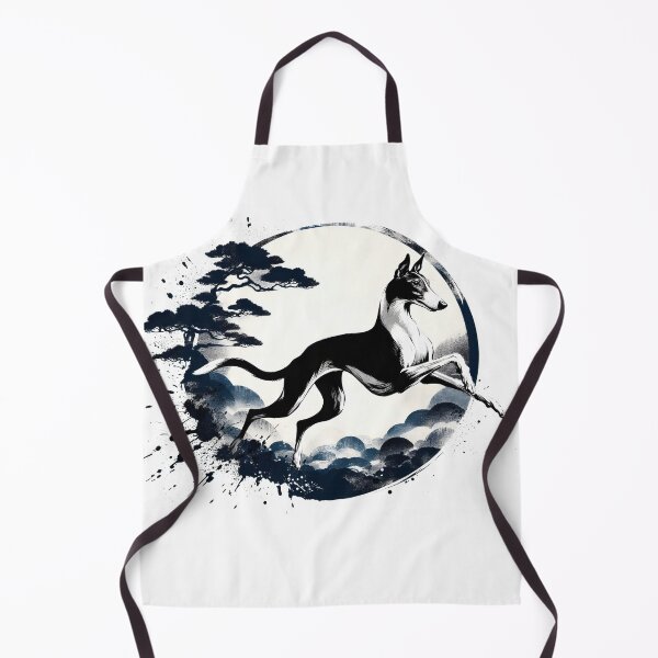 Item preview, GALAGO - Ukiyo-e Suibokuga Greyhounds - Silent Leap designed and sold by GALOGO – Art for Sighthounds & Animal Welfare.