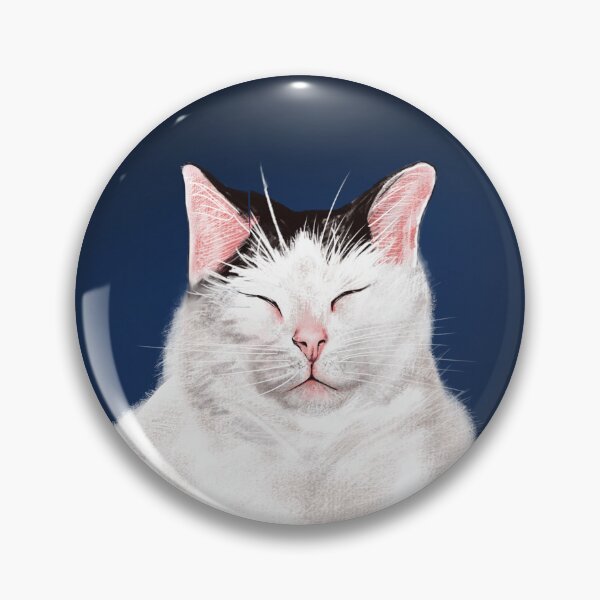 Item preview, Squinty black and white cat designed and sold by Eleanartist.