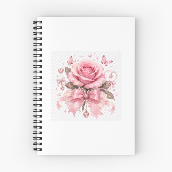 Item preview, Coquette Pink Rose with Ribbon & Pearls | Cute Pastel designed and sold by Moonlight Studio.