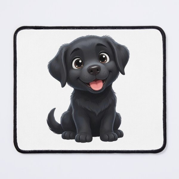 Item preview, Cute Cartoon Black Labrador Puppy - Adorable Big Eyes Smiling Dog designed and sold by Inkyaccessories.