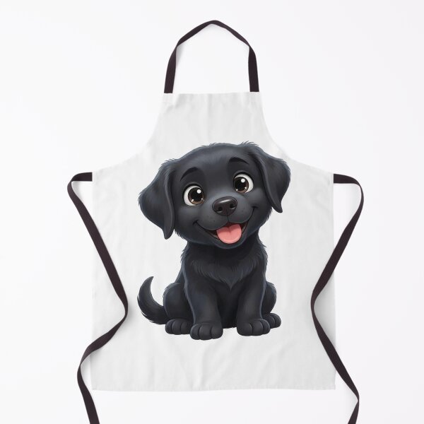 Item preview, Cute Cartoon Black Labrador Puppy - Adorable Big Eyes Smiling Dog designed and sold by Inkyaccessories.
