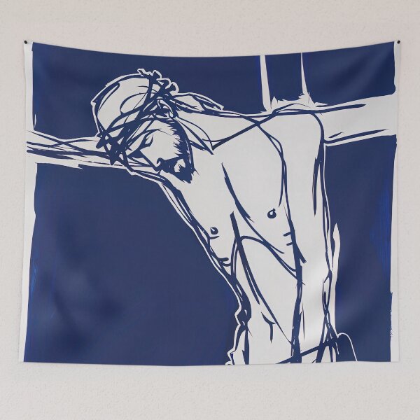 Item preview, Christianity - Blue Abstract Art designed and sold by shadow-bloom.