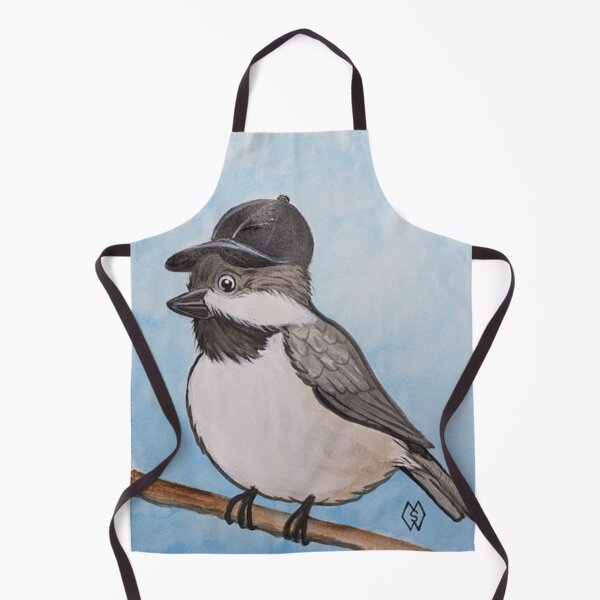 Item preview, Black capped chickadee cartoon designed and sold by Matt Starr Fine Art .