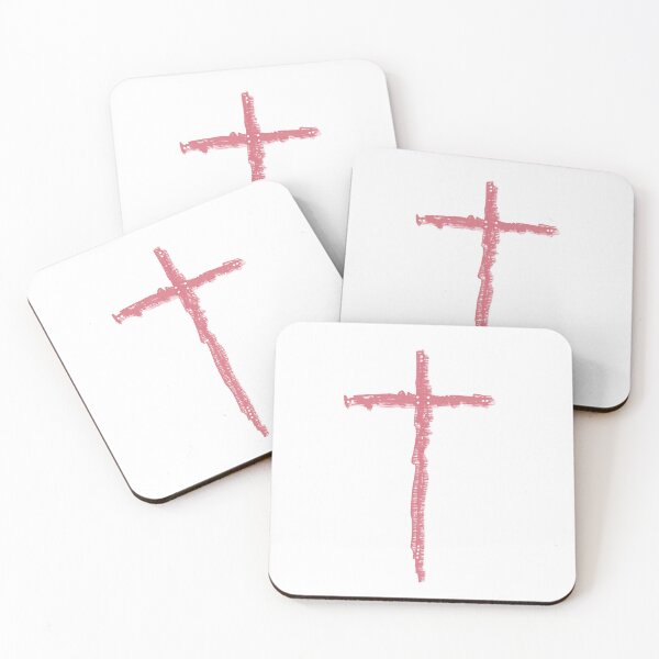 Item preview, Hand-Drawn Christian Cross | Rustic Pink Textured Faith Art designed and sold by Akanyoni Studio .