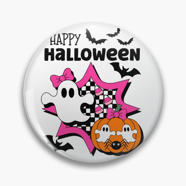 Item preview, Happy Halloween Cute Pink Ghost designed and sold by The Retromotel.