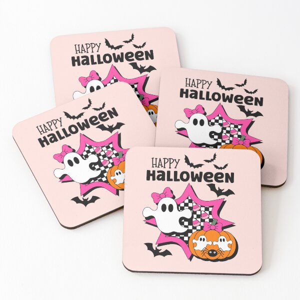 Item preview, Happy Halloween Cute Pink Ghost designed and sold by The Retromotel.