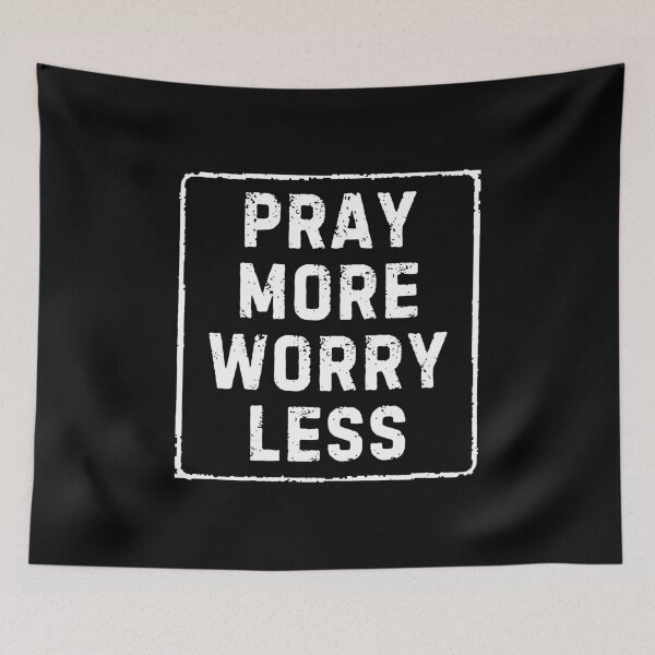 Item preview, Pray More Worry Less | Christian Inspirational Quote | Modern Faith Aesthetic Designs designed and sold by  Inner Voice Design.