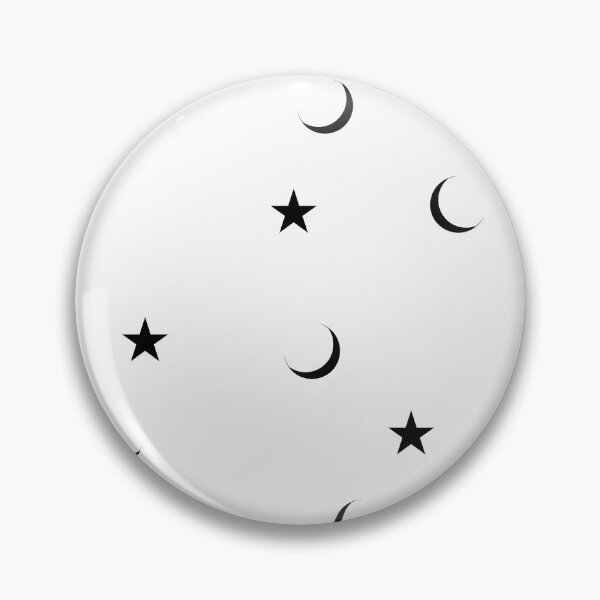 Item preview, Minimal Black Moon and Stars Pattern on White designed and sold by Asmaa Abdul-Azim.