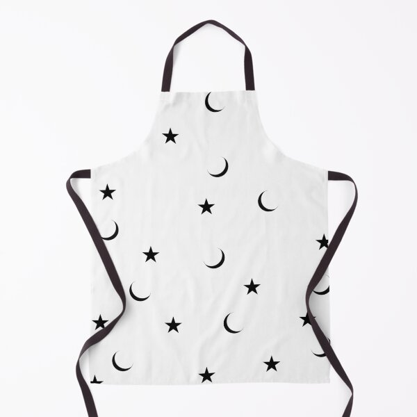 Item preview, Minimal Black Moon and Stars Pattern on White designed and sold by Asmaa Abdul-Azim.