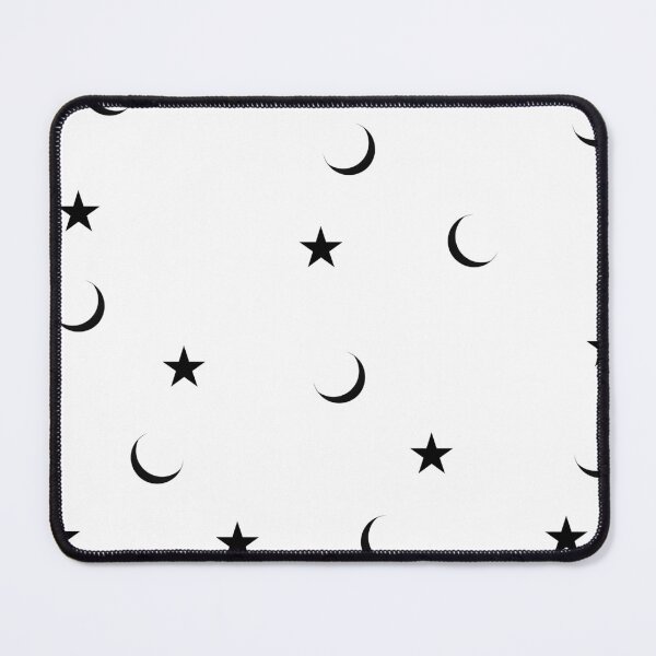 Item preview, Minimal Black Moon and Stars Pattern on White designed and sold by Asmaa Abdul-Azim.