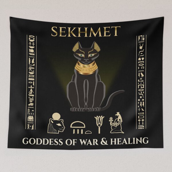 Item preview, Sekhmet Egyptian Cat Goddess · Goddess of War and Healing · Ancient Egypt · Pharaoh Art designed and sold by PharaohDArt.
