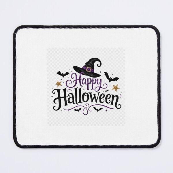 Item preview, Happy Halloween Witch Hat & Bats Gold Stars Spooky Cute Design designed and sold by Moonlight Studio.