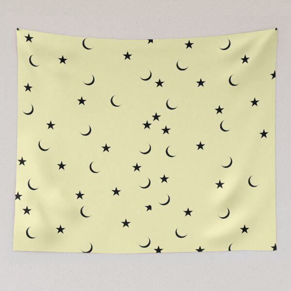 Item preview, Soft Yellow Moon and Stars Seamless Pattern designed and sold by Asmaa Abdul-Azim.