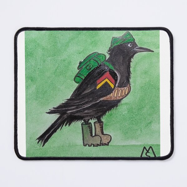 Item preview, Corporal Red-winged blackbird cartoon designed and sold by Matt Starr Fine Art .