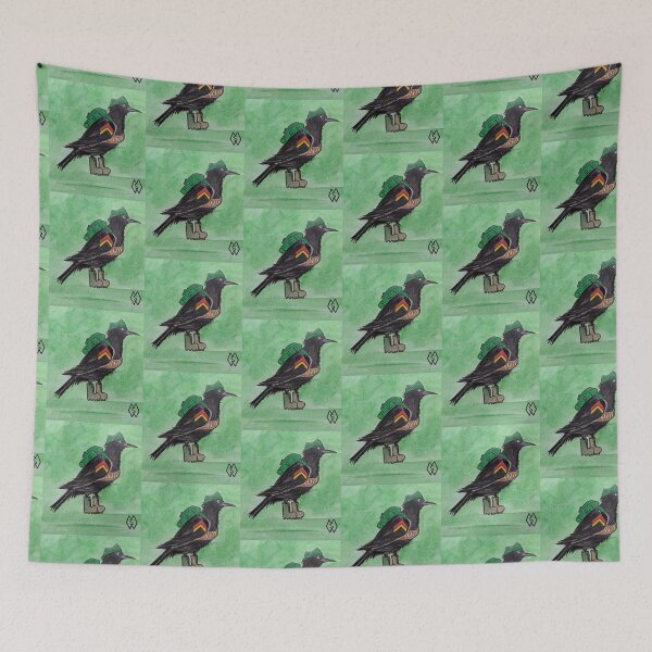 Item preview, Corporal Red-winged blackbird cartoon  designed and sold by Matt Starr Fine Art .