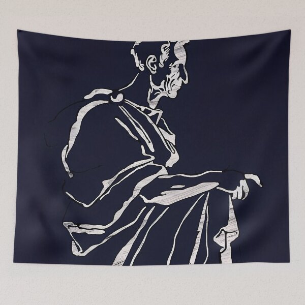 Item preview, Cicero, Roman philosopher - Blue Abstract Art designed and sold by shadow-bloom.