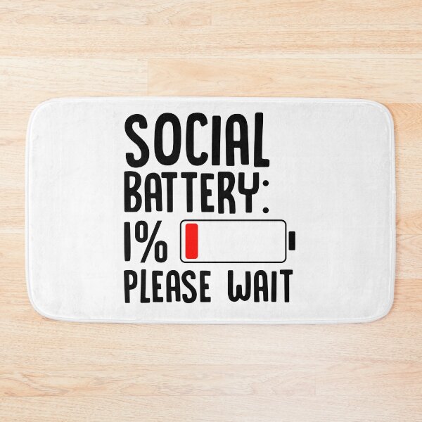 Item preview, Low Social Battery Minimalist Funny Introvert Design designed and sold by wisnubayuaji.