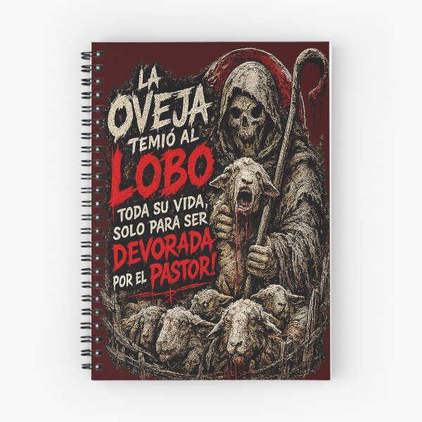 Item preview, La oveja temió al lobo toda su vida | Cita de filosofía oscura con diseño gótico de calavera designed and sold by Alchemy Forge.
