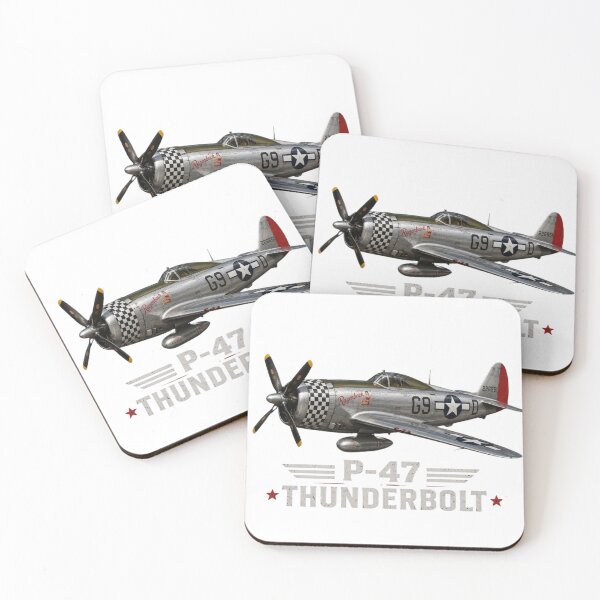 Aperçu de l'œuvre P-47 Thunderbolt, chasseur de la Seconde Guerre mondiale | T-shirt vintage sur le thème de l'aviation américaine. créée et vendue par Diesel outlaw .