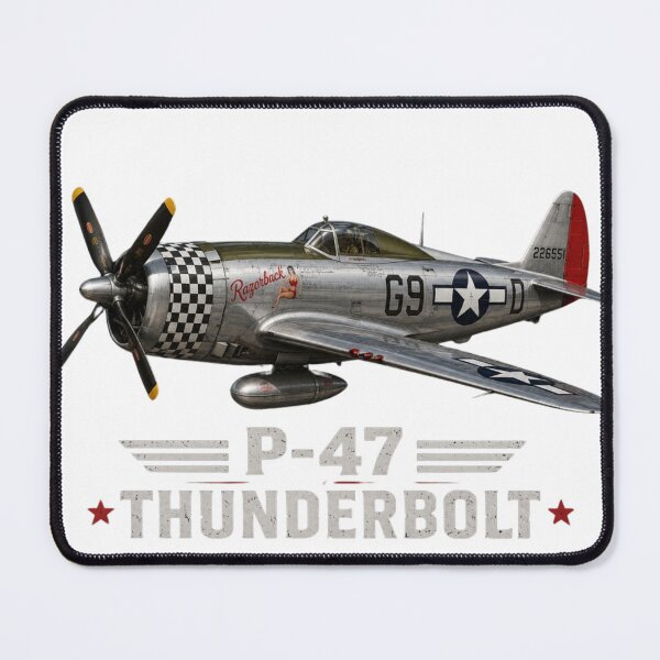 Item preview, P-47 Thunderbolt WWII Fighter | Vintage American Warbird Aviation T-Shirt Design designed and sold by Diesel outlaw .