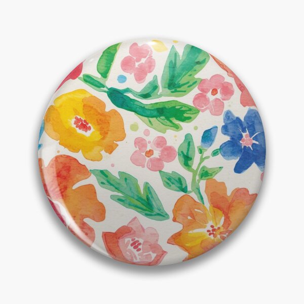 Item preview, Bright Watercolor Botanical Floral Pattern | Colorful Vintage Wildflower Illustration | Floral Print for Stickers, Phone Cases & Home Decor designed and sold by poppet103.