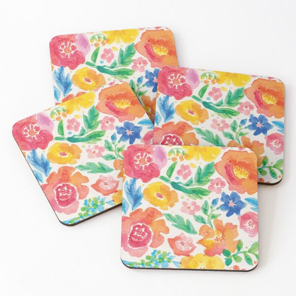 Item preview, Bright Watercolor Botanical Floral Pattern | Colorful Vintage Wildflower Illustration | Floral Print for Stickers, Phone Cases & Home Decor designed and sold by poppet103.