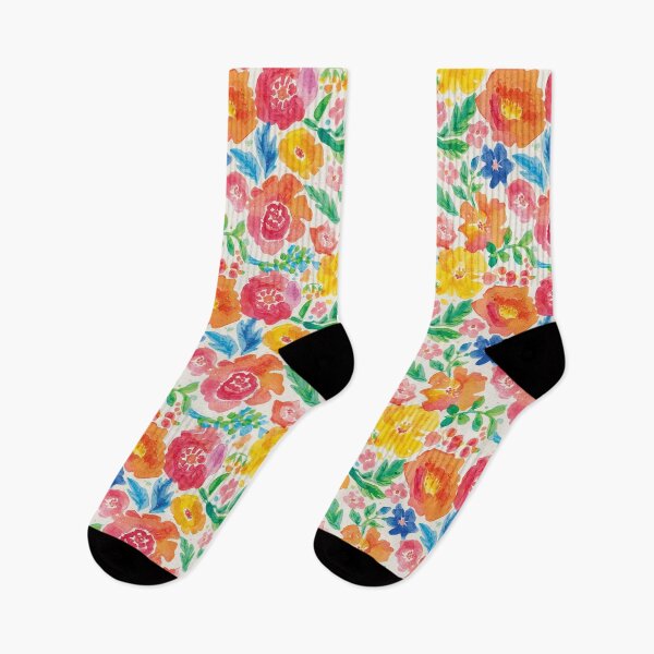 Item preview, Bright Watercolor Botanical Floral Pattern | Colorful Vintage Wildflower Illustration | Floral Print for Stickers, Phone Cases & Home Decor designed and sold by poppet103.
