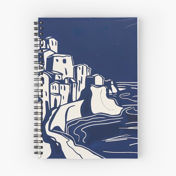Item preview, Cinque Terre, Italy - Blue Abstract Art designed and sold by shadow-bloom.