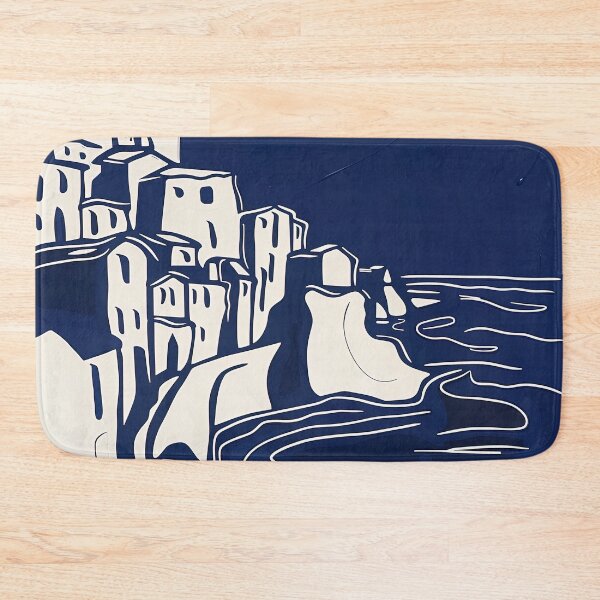 Item preview, Cinque Terre, Italy - Blue Abstract Art designed and sold by shadow-bloom.