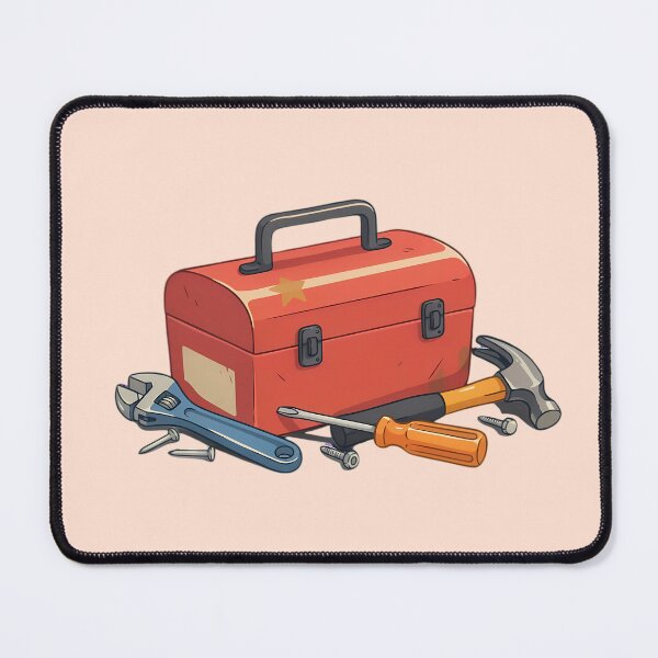 Item preview, Tradie Toolbox Illustration | Tools, Tape Measure & Work Gear | Builder, Carpenter & Handyman Gift designed and sold by MarJul.