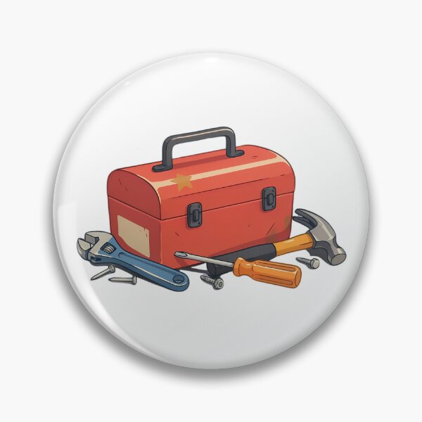 Item preview, Tradie Toolbox Illustration | Tools, Tape Measure & Work Gear | Builder, Carpenter & Handyman Gift designed and sold by MarJul.