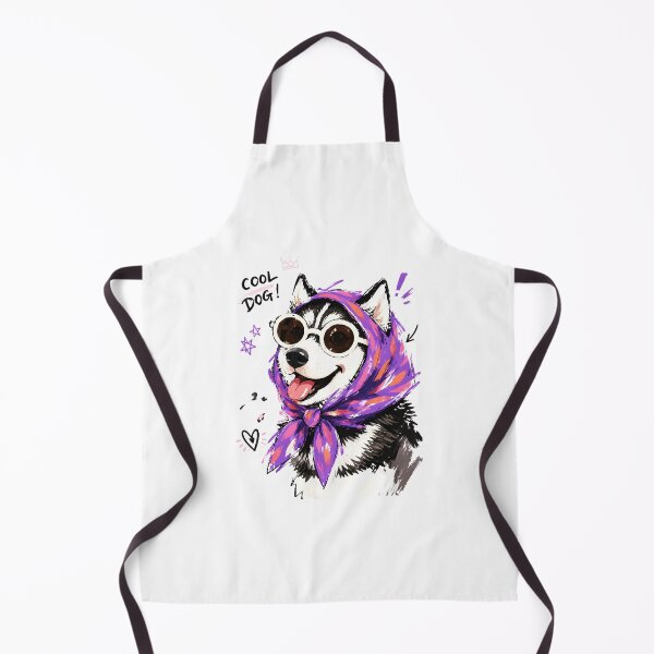 Item preview, Cool Dog Husky with Sunglasses & Headscarf – Funny Hand-Drawn Art designed and sold by RamyGallery.