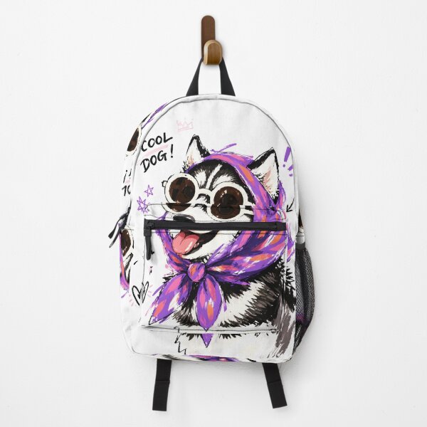 Item preview, Cool Dog Husky with Sunglasses & Headscarf – Funny Hand-Drawn Art designed and sold by RamyGallery.