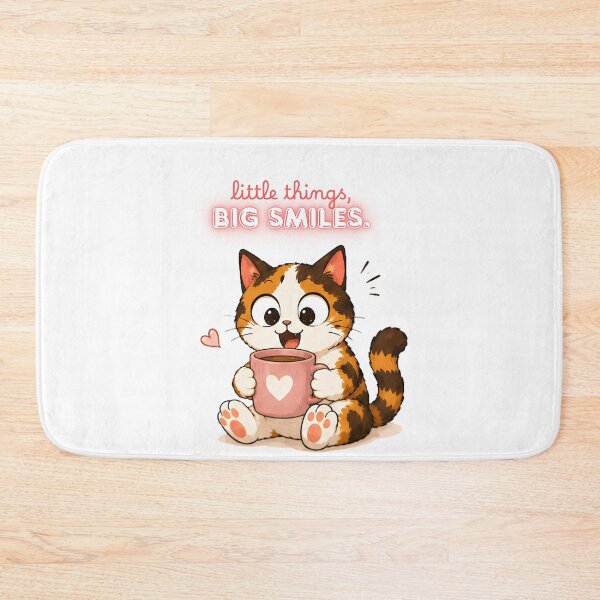 Item preview, Cozy Cute Calico Cat Coffee Illustration - little things, big smiles designed and sold by Lunexa-Lab.