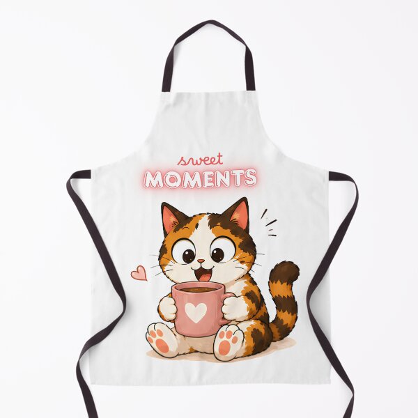 Item preview, Cozy Cute Calico Cat Coffee Illustration - sweet moments designed and sold by Lunexa-Lab.