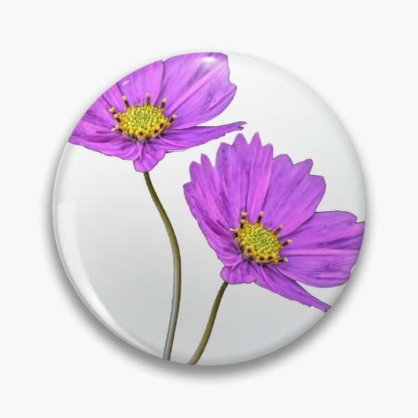 Item preview, Garden Two Purple Flowers Cosmos designed and sold by StylishDecor.