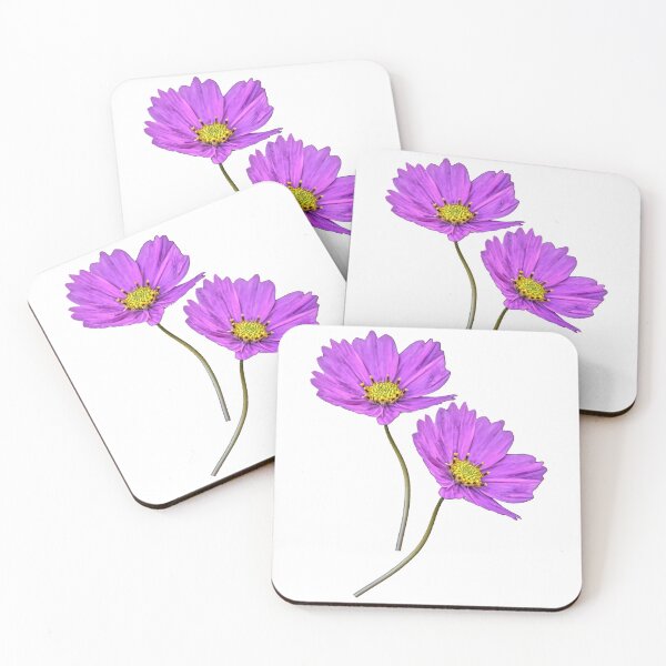 Item preview, Garden Two Purple Flowers Cosmos designed and sold by StylishDecor.