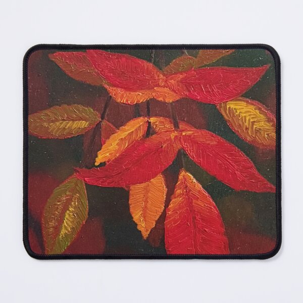 Item preview, Red and Gold Fall Leaves Oil Painting designed and sold by Krista-Joan-Art.