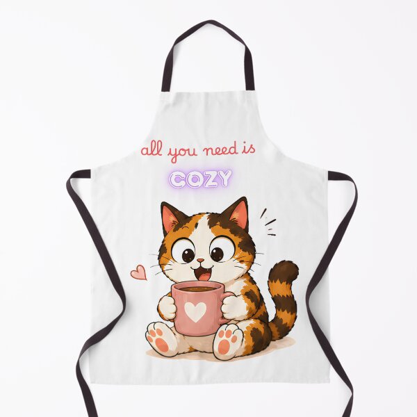 Item preview, Cozy Cute Calico Cat Coffee Illustration - all you need is cozy designed and sold by Lunexa-Lab.