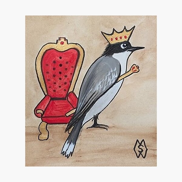Item preview, Kingbird at the throne cartoon  designed and sold by Matt Starr Fine Art .