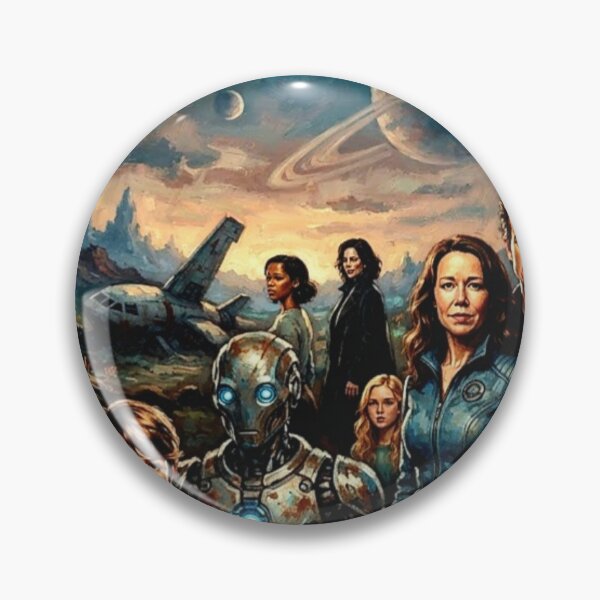 Item preview, Lost in Space Retro Sci-Fi Robinson Family Robot Alien Planet Tribute Art Movie Poster designed and sold by Art's Diner.