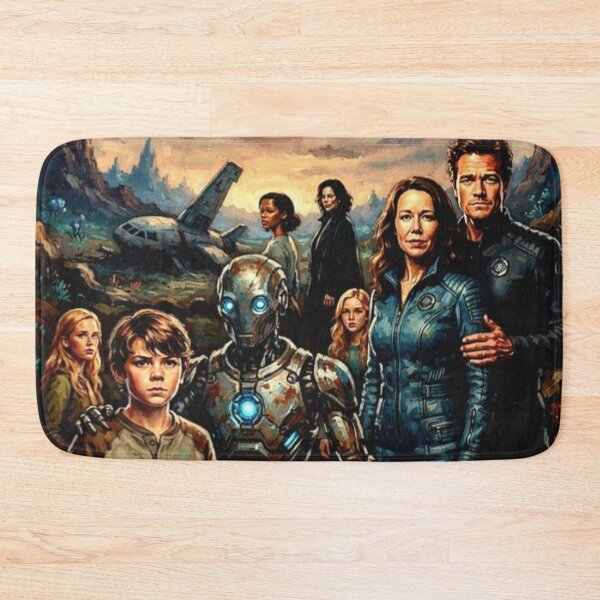 Item preview, Lost in Space Retro Sci-Fi Robinson Family Robot Alien Planet Tribute Art Movie Poster designed and sold by Art's Diner.