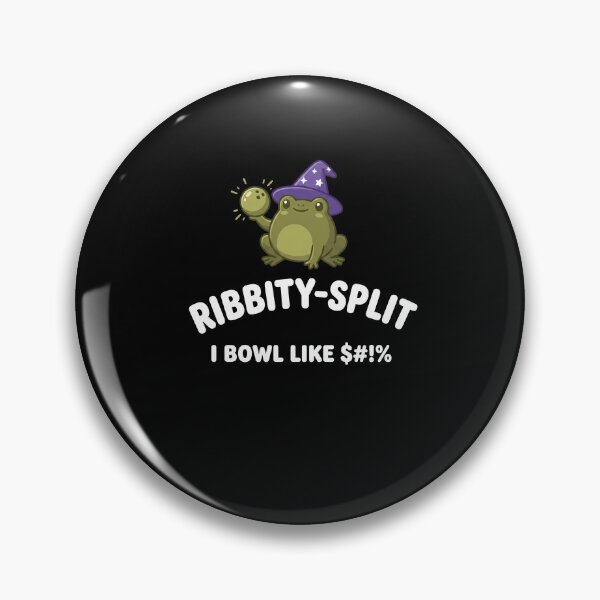 Item preview, Ribbity-Split I Bowl Like $#!% Funny Frog Wizard Bowling Bowler designed and sold by SofenArt.