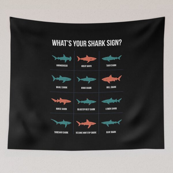 Item preview, What's Your Shark Sign? Shark Lover Ocean Marine Life Personality designed and sold by SofenArt.