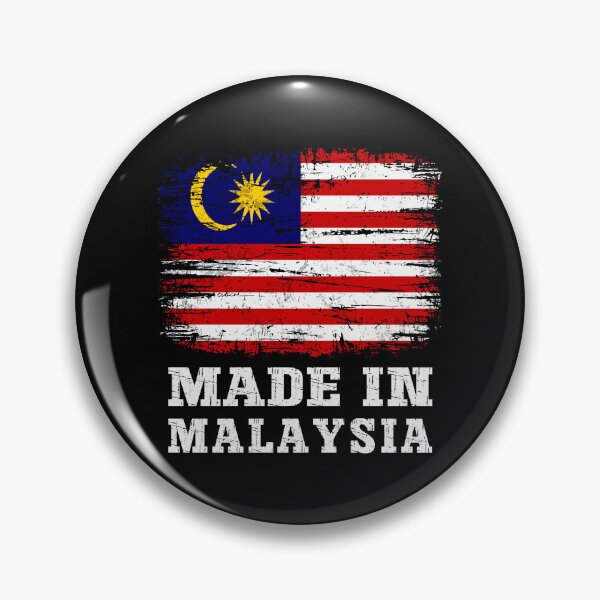 Item preview, Retro Made In Malaysia Flag Distressed Style designed and sold by Dmetalx Art Apparel.